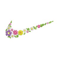  Flowers Swooch Embroidery Design 5 Sizes
