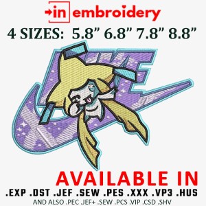 Jirachi Swooch Embroidery Design 4 Sizes