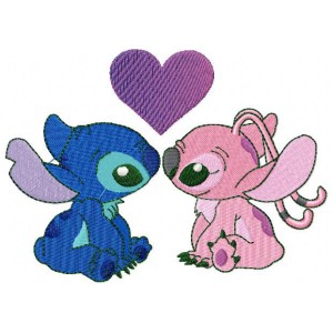 Stitch Lovers Embroidery Design 3 Sizes