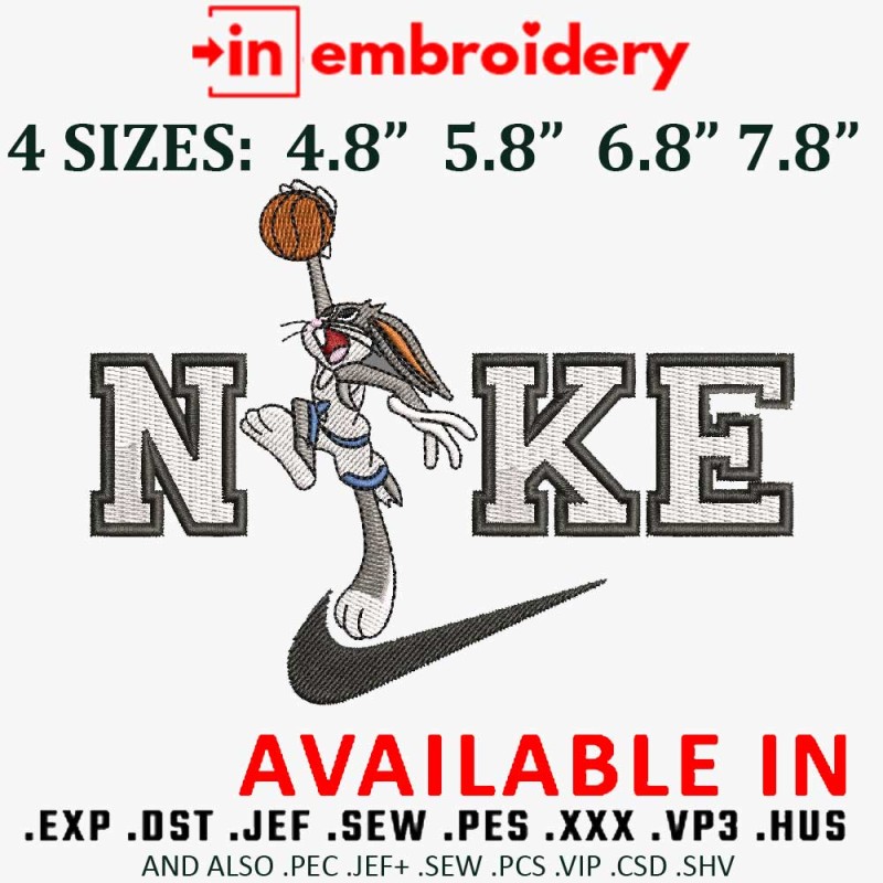 Swooch Bugs Bunny Embroidery Design 4 Sizes