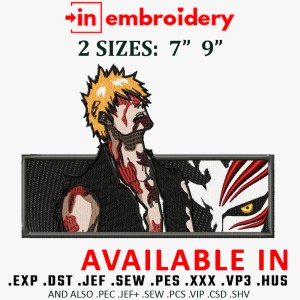 Ichigo Kurosaki Embroidery Design 2 Sizes