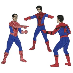 3 Spiderman Same Embroidery Design 4 Sizes