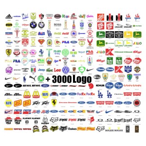 +3000 Popular Logos Embroidery Designs Pack