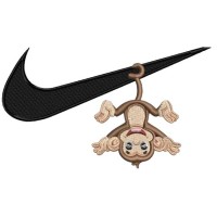 Swoosh x Monkey Embroidery Design 3 Sizes