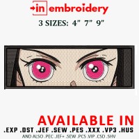 Nezuko Eyes Embroidery Design 3 Sizes