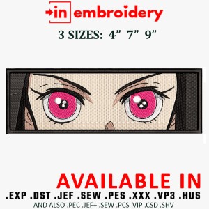 Nezuko Eyes Embroidery Design 3 Sizes