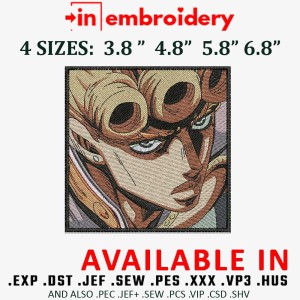 JOJO Embroidery Design 4 Sizes