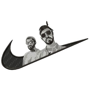 Swoosh x MiyaGi and Panda Embroidery Design 3 Sizes