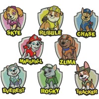 8 Paw Patrol Embroidery Designs 2 Sizes New Pack