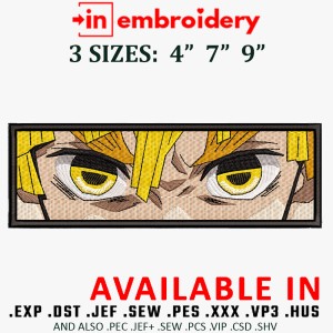 Zenitsu Agatsuma Eyes Embroidery Design 3 Sizes