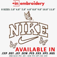 Swooch butterfly Embroidery Design 8 Sizes