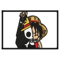 Luffy Mask Embroidery Design 3 Sizes