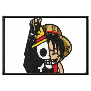 Luffy Mask Embroidery Design 3 Sizes