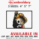 Luffy Mask Embroidery Design 3 Sizes