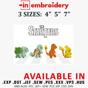 The Starters Anime embroidery design 3 sizes