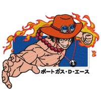 Ace Box One Piece Anime Embroidery Design 4 Sizes