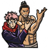 Jujutsu Kaisen Best Friends Embroidery Design 4 Sizes