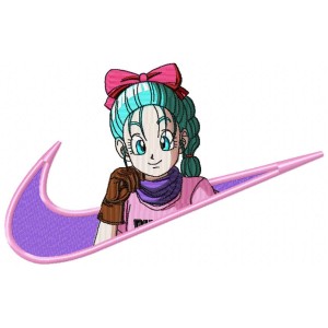 Bulma DragonBallZ Embroidery Design 4 Sizes