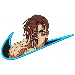 Eren Yeager Anime Embroidery Design 4 Sizes