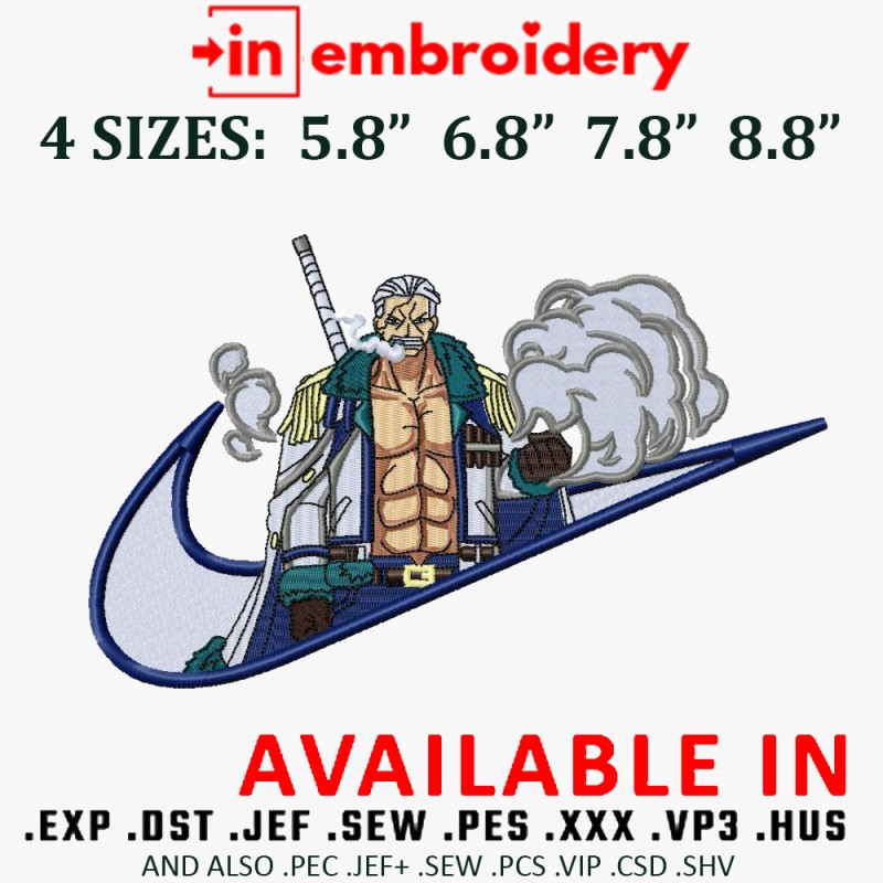 Smoker Anime Embroidery Design 4 Sizes