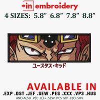 Eustass Kid Embroidery Design 4 Sizes