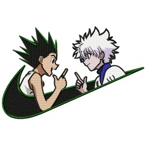 Swoosh x Gon and Killua Embroidery Design 4 Sizes