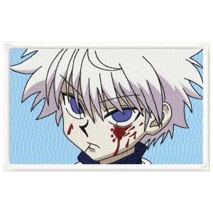 Killua Blue Embroidery Design 5 Sizes