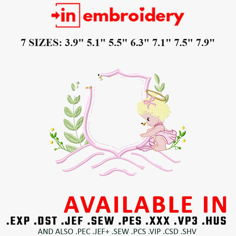 Angelyka Barbosa Coat of Arms Crest 27 Embroidery Design 7 Sizes