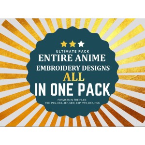 1200 DESIGNS: ENTIRE WEBSITE ANIME EMBROIDERY PACK! 