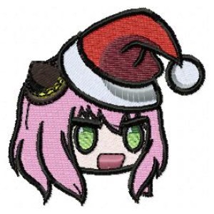 Anya Christmas Anime Girl Embroidery Design