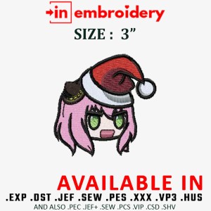 Anya Christmas Anime Girl Embroidery Design