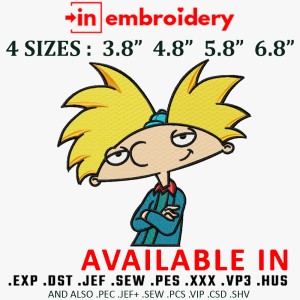 HEY ARNOLD Embroidery Design 4 Sizes