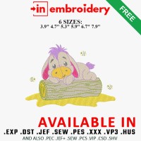 Baby Pooh Bear Embroidery Design 6 Sizes Free Download