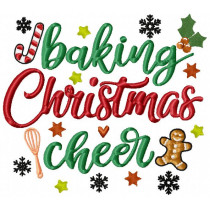 Baking Christmas Cheer machine Embroidery Design 4 Sizes