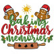 Baking Christmas Memories Machine Embroidery Design 4 Sizes
