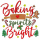 Baking Spirits Bright Christmas Machine Embroidery Design 4 Sizes