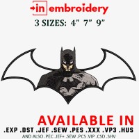 Batman Embroidery Design 3 Sizes