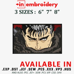 Berserk Eyes Anime Embroidery Design 3 Sizes