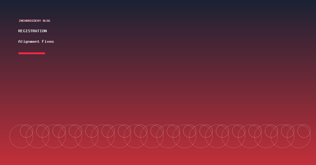 Embroidery Registration Off? Fix Alignment & Shifted Colors