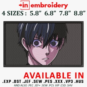BLUE LOCK Anime Boy Embroidery Design 4 Sizes