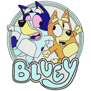 Bluey Dog Embroidery Design 3 Sizes