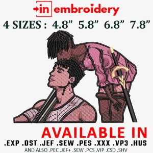 BERSERK AND CASCA Embroidery Design 4 Sizes