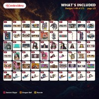 Demon Slayer, Dragon Ball & Naruto Embroidery Designs Mega Bundle – 273 Designs, All Formats