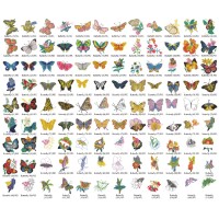 +100 Beautiful Butterflies Embroidery Designs Pack