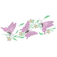 Butterfly Embroidery Design 4 Sizes Free Download