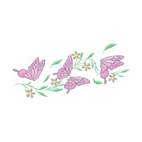 Butterfly Embroidery Design 4 Sizes Free Download