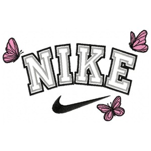 Swooch Butterfly Logo Embroidery Design 3 Sizes