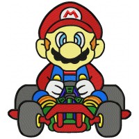 Super Mario Car Embroidery Design 3 Sizes