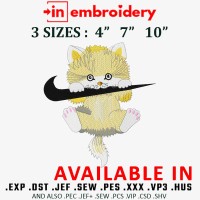 Swoosh x Cat Embroidery Design 3 Sizes
