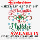 Meet Me Under the Mistletoe Christmas machine Embroidery Design 4 Sizes